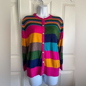 Colorful knitted cardigan